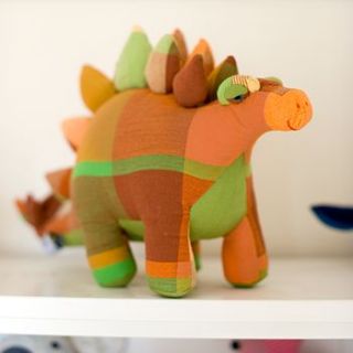 fair trade stegosaurus soft toy by weaving hope