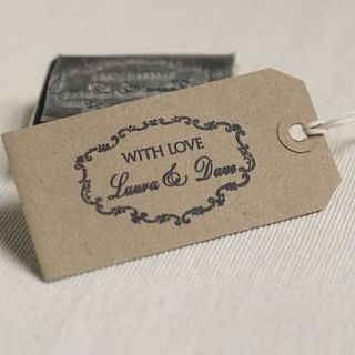personalised wedding favours rubber stamp by beautiful day