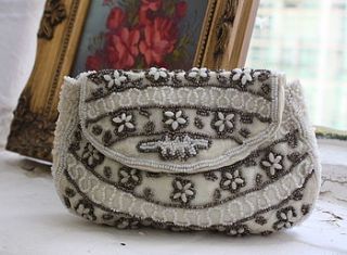 vintage 1930s beaded evening clutch bag by luxe bridal