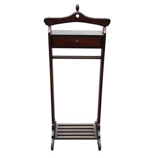 Office Accents Mahogany Royal Valet Coat Hanger Rack Stand Valet Stands