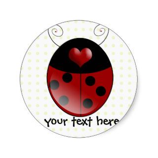 Ladybug Gifts Round Stickers