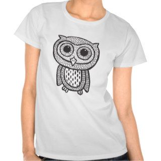 Original hand drawn owl illustration t shirt
