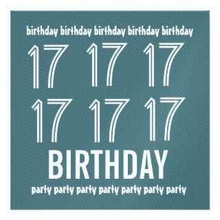 17th Birthday Party Invite Polka Dot Metallic