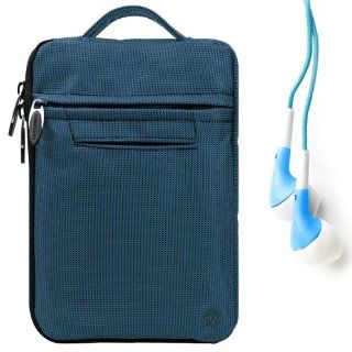 Navy Blue VG Hydei Carrying Bag for HP Slate 7 Android O.S 4.1 Jelly Bean 7 inch Tablet + Blue Hifi Noise Reducing Premium Headphones with 3.5mm Jack Computers & Accessories