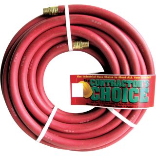 Industrial Red Rubber Hose — 3/4in. x 50ft., 3/4in. NPT Fittings, 200 PSI, Model# RR3/4X50-200-12MP  Air Hoses   Reels