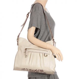 Born® "Rexford" Leather Ruched Hobo