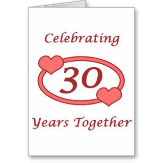 Romantic 30th Anniversary Gift Greeting Card