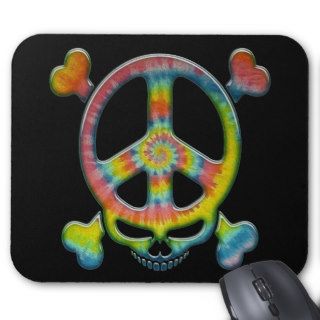 Tie Dye Peace Pirate Mouse Pads