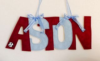 football inspired name gift by mollie mae handcrafted designs