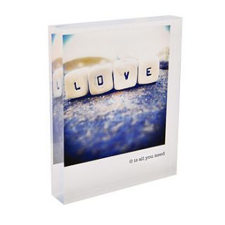 'love' acrylic block by a.musing