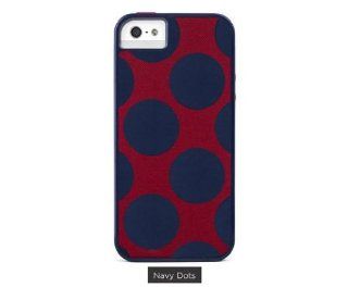 X Doria 415309 Dash Icon Polycarbonate Case for iPhone 5 & 5s   Retail Packaging   Navy Polka Dots Cell Phones & Accessories