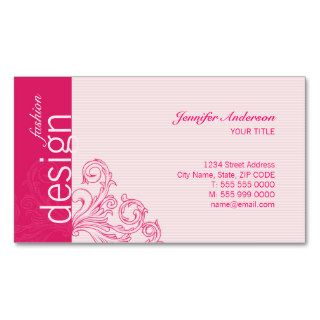 Fuchsia Pink Fashion Design business card