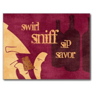 Savoring Wine Postcard