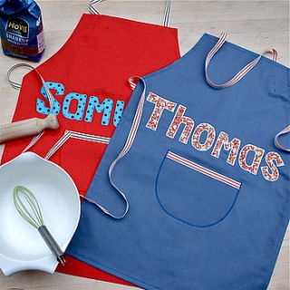 personalised boy's apron by zozos