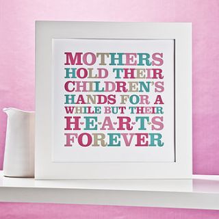 mum's ‘forever heart’ framed print by rosie robins