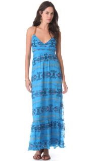 Twelfth St. by Cynthia Vincent Leather Strap Halter Maxi Dress