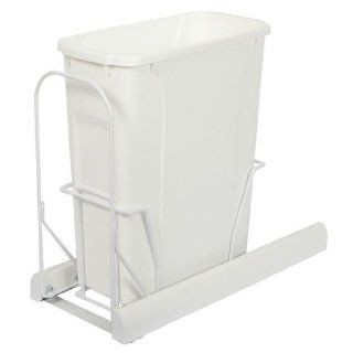 KV BSC15 1 20PT Trash Can, single, bottom mounted, 20 quart, soft close, steel, frosted nickel