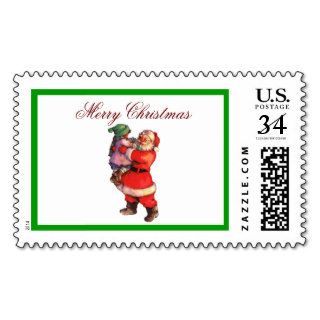 A Merry Christmas Santa Postage Stamp