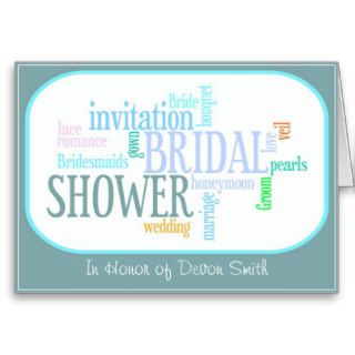Customized Bridal Shower Invitation Cards