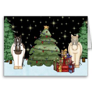 Cute Horse Christmas Greeting Card