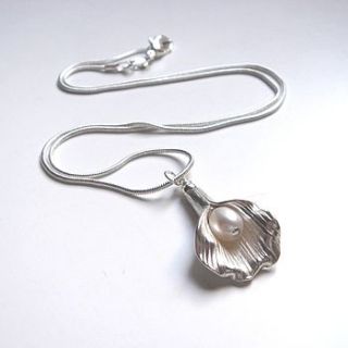 sterling silver calla lily necklace by jo and jack jewellery