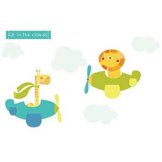 in the clouds fabric wall stickers by littleprints