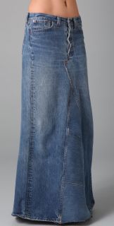 What Goes Around Comes Around Vintage Denim Long Skirt
