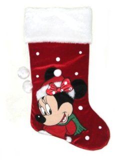 18 Inch   Disney   3D Minnie Mouse St. Nick Holiday Christmas Stocking  