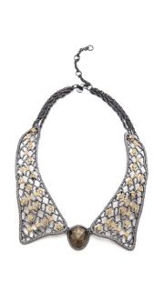 Alexis Bittar Lace Collar Pyrite Necklace
