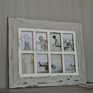 grey wooden multi photo frame by primrose & plum