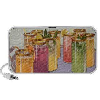 Vintage Beverages, Drinks with Ice Cubes on a Tray Laptop Speaker