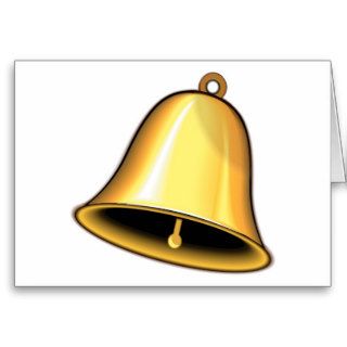 Gold Wedding Bell Greeting Cards