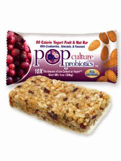 Pop Culture Probiotics Yogurt Fruit & Nut Bar, 15 Count, 1 Ounce Bars, (Pack of 2)  Snack Food  Grocery & Gourmet Food