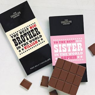 brother and sister chocolate bars by quirky gift library