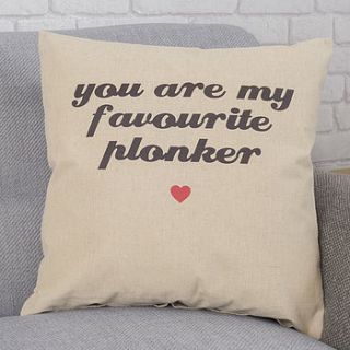 my favourite plonker cushion by tillyanna