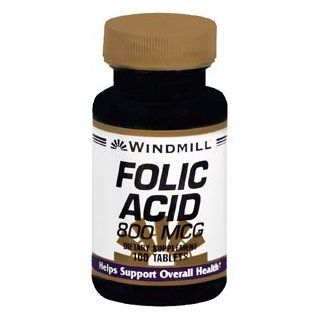 Special Pack of 5 WINDMILL FOLIC ACID Tab 800MCG 273 100 Tablets Health & Personal Care
