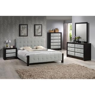 Zara Grey Tufted Faux Leather Queen size Bed Beds