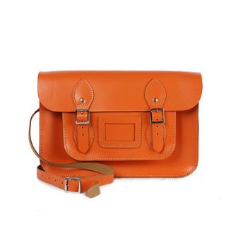 leather satchel bright collection, medium by bohemia