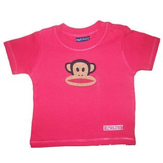 hand appliqued organic t shirt funky monkey by clever togs