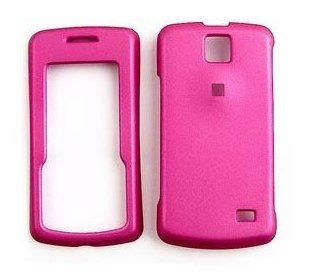 Lg Venus VX8800 Pink Rubberized Hard Case Cover Faceplate Snap on Housing Protector Cell Phones & Accessories