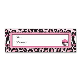 Wild Cupcake WP Skinny Gift Tag 2 Business Card Templates
