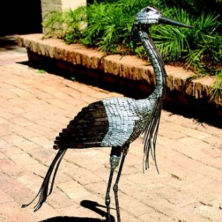 demoiselle crane garden sculpture by london garden trading