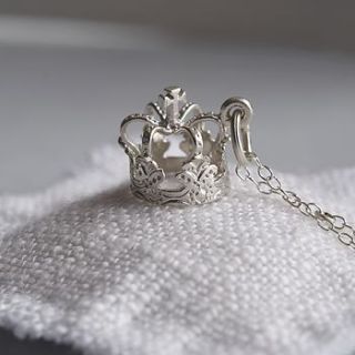 silver crown necklace by lily charmed