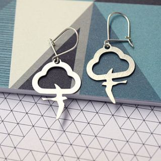 hettie cloud and bird earrings by dowse