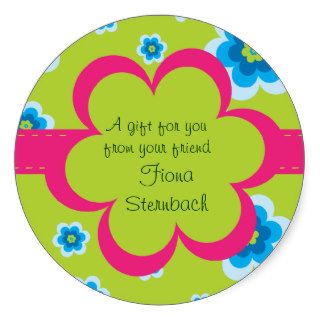 Quilted Floral Gift Sticker