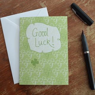 good luck card by grace & favour home