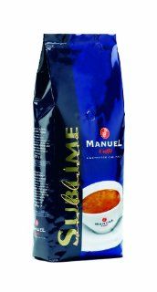 Sublime Italian Espresso Beans   Manuel Caffe  1 Kg (2.2 lb)  Ground Coffee  Grocery & Gourmet Food