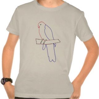 Outline art   parrot on branch coloring shirt