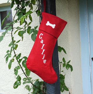 personalised pet christmas stocking by andrea fay's