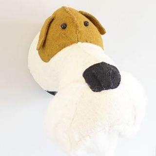 felt fox terrier head by lilac coast